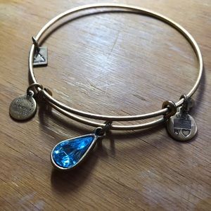 Alex and Ani Blue Teardrop Bracelet